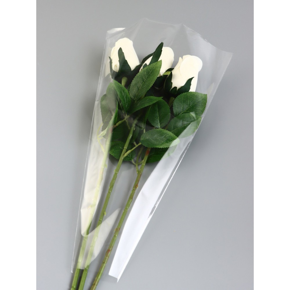 Пакет для цветов, конус, 6+23+40см, прозр