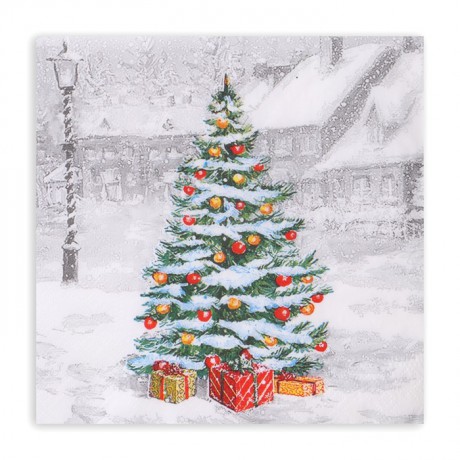 Салфетки бумажные Новый год 33*33см., 20шт.