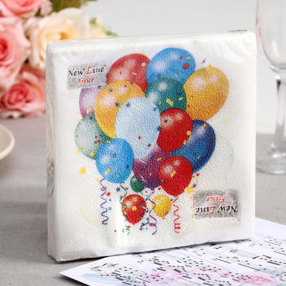 Салфетки бумажные New Line FRESCO, 2 слоя 20шт.33*33см